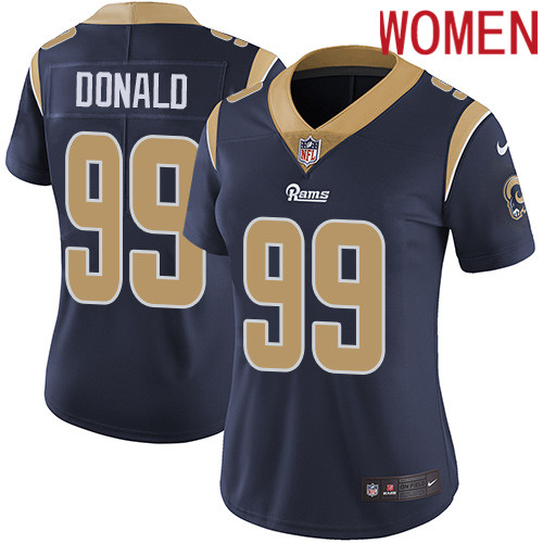 2019 Women Los Angeles Rams 99 Donald dark blue Nike Vapor Untouchable Limited NFL Jersey